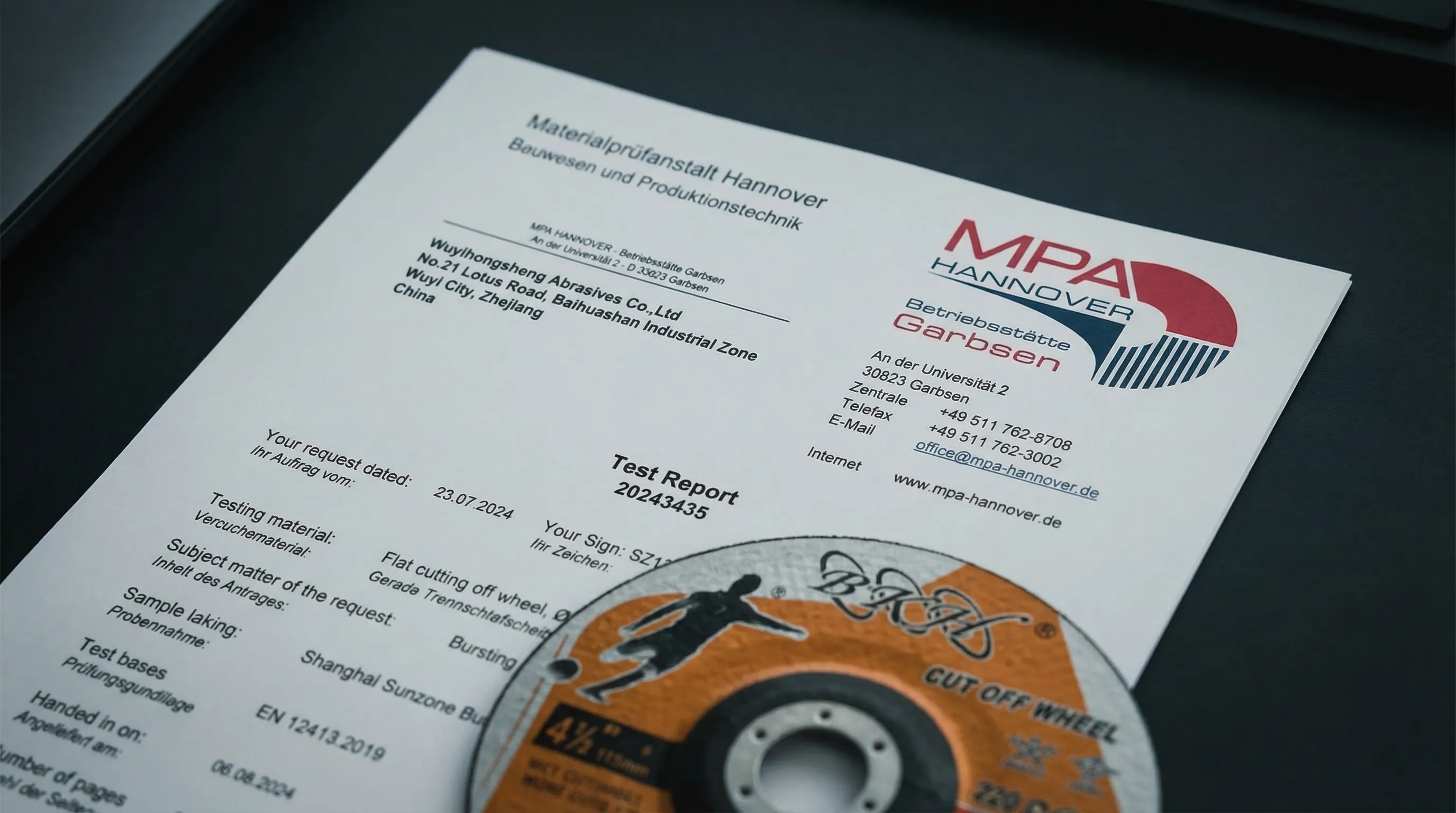 Испытания MPA Hannover